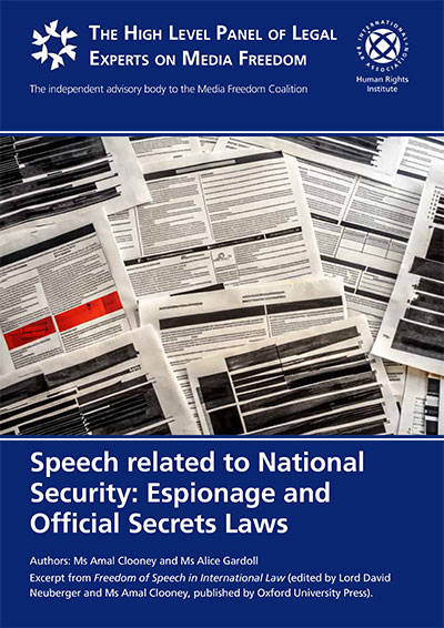 Speech related to National Security: Espionage and Official Secrets Laws