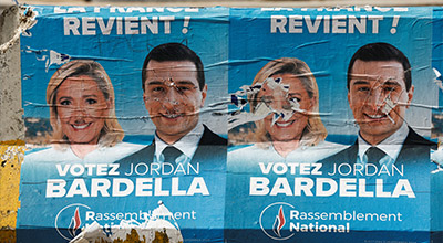 Election posters of the French far-right National Rally