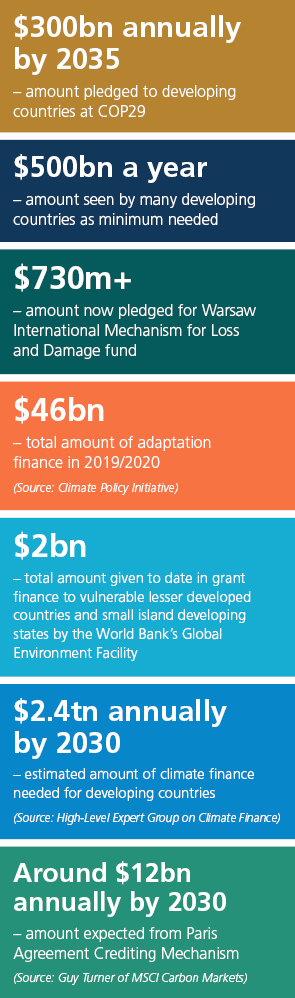 $300bn annually by 2025 - amount pledged to developing countries at COP29